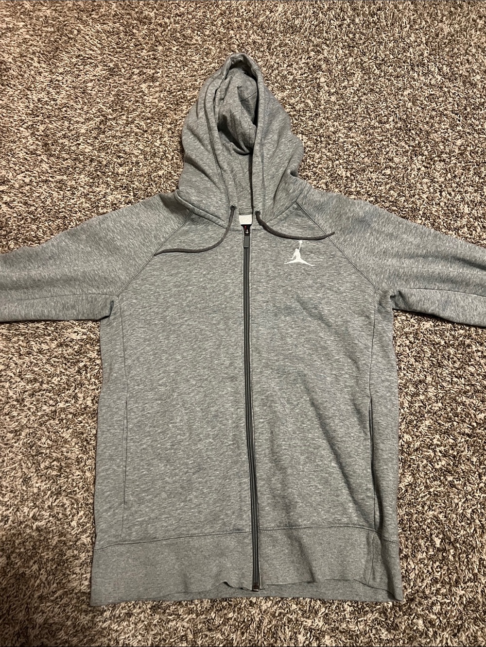 Jordan Gray Full-Zip Hoodie Jacket
